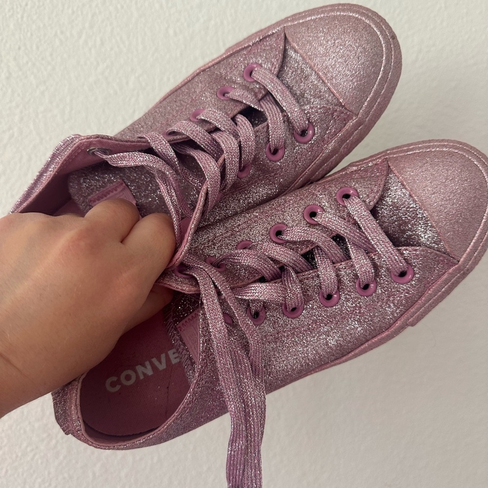 Pink Glitter Converse - Picture 4 of 4